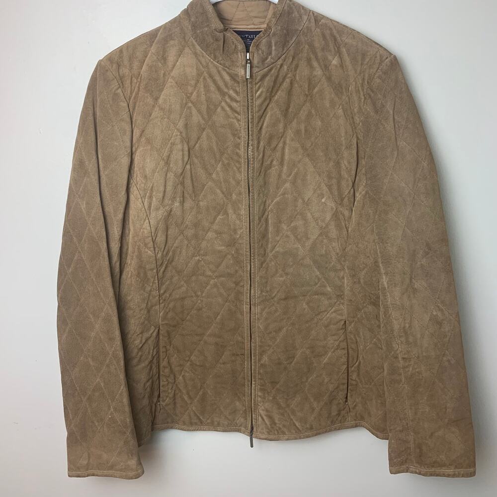 ANN TAYLOR LEATHER FULL ZIP JACKET